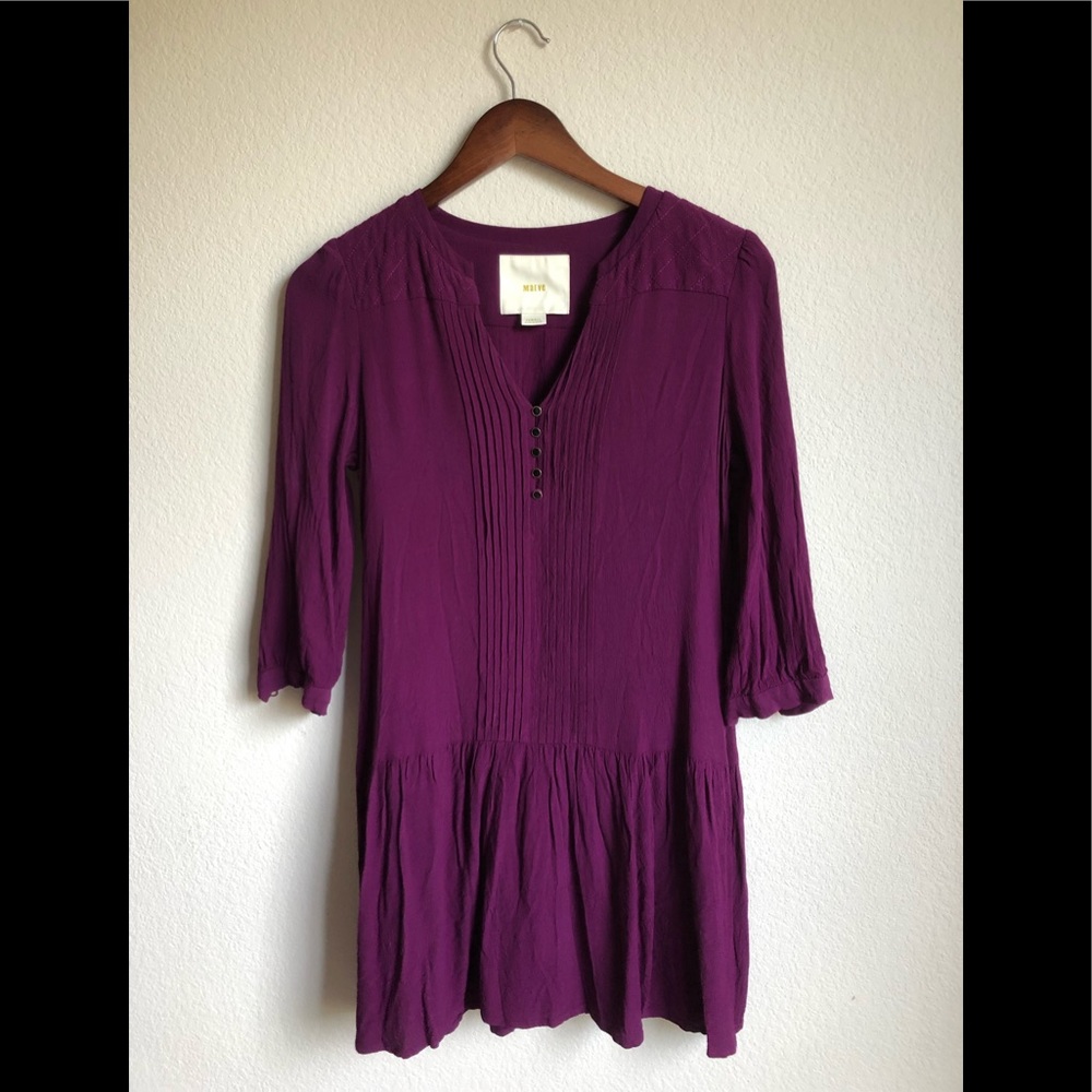 Anthropologie MAEVE plum shift dress